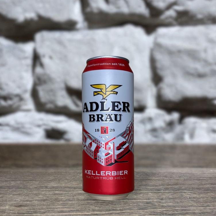 Adler Kellerbier Naturtrüb Hell 4.8% Dose, 50cl