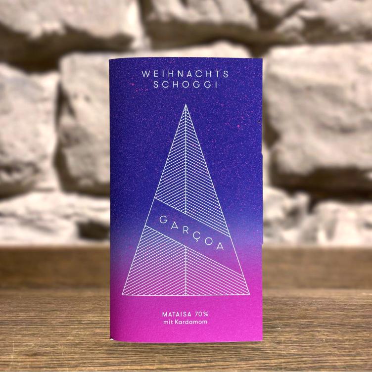 Garçoa Weihnachtsschoggi Mataisa 70% mit Kardamon