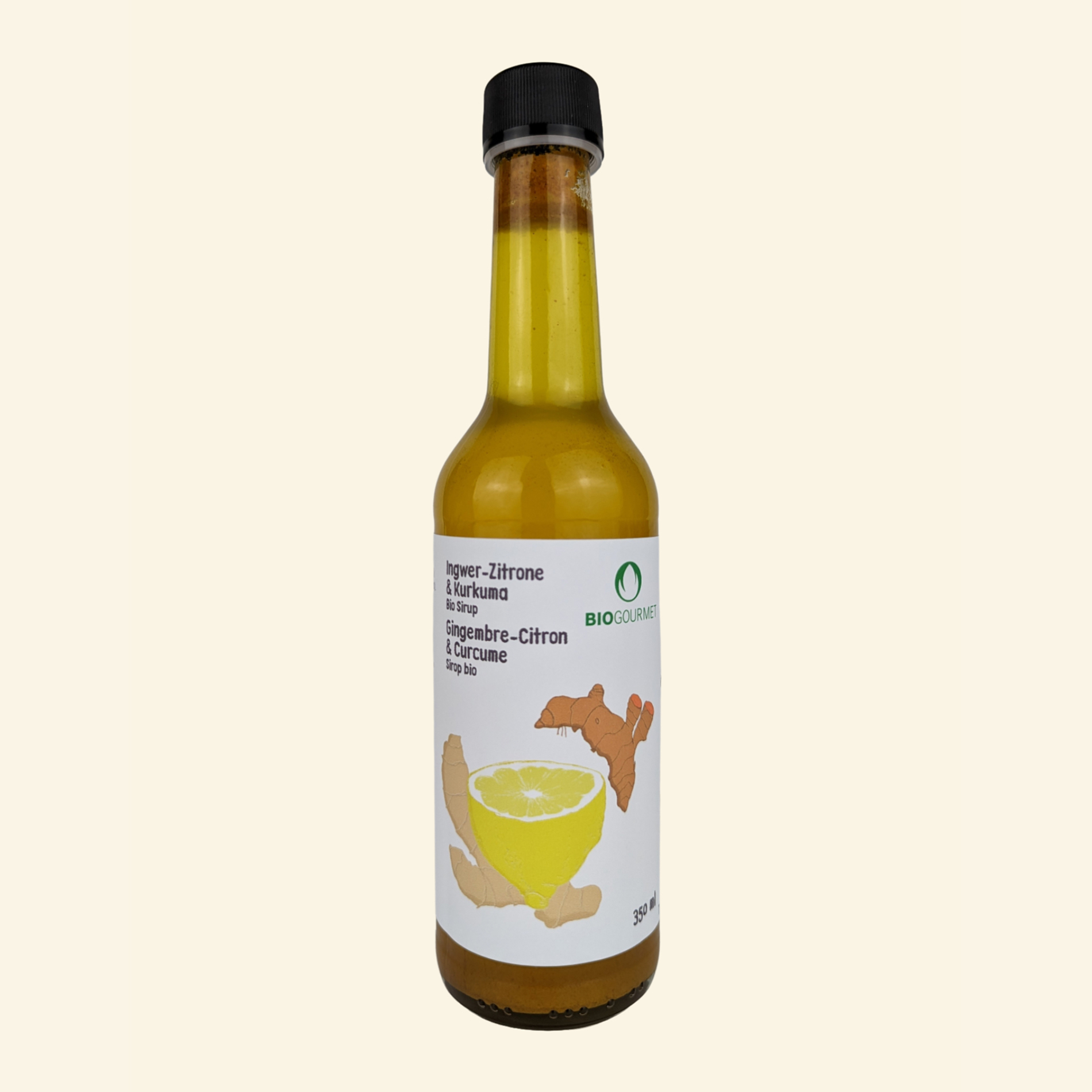 Sirup Ingwer-Zitrone & Kurkuma, 35cl