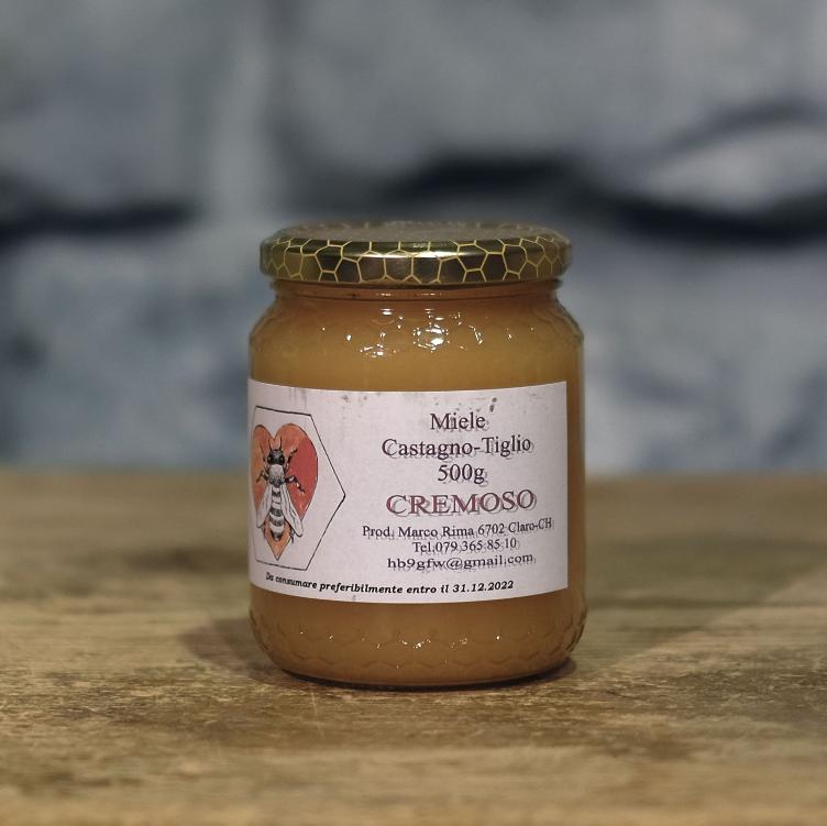 Tessiner Honig mit Kastanien- & Lindenblüten Crème, 500g