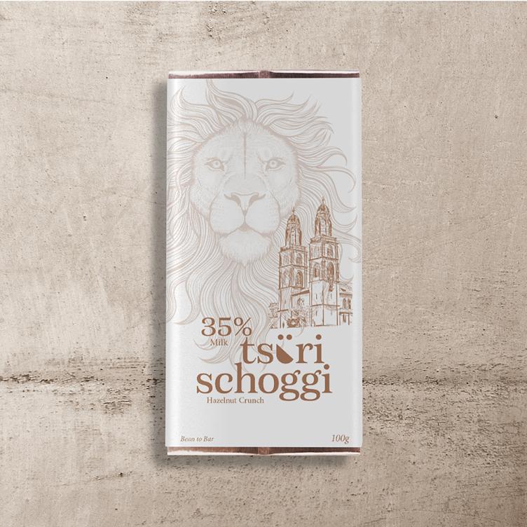 Tsüri Schoggi Hazelnut Crunch 35%, 100g