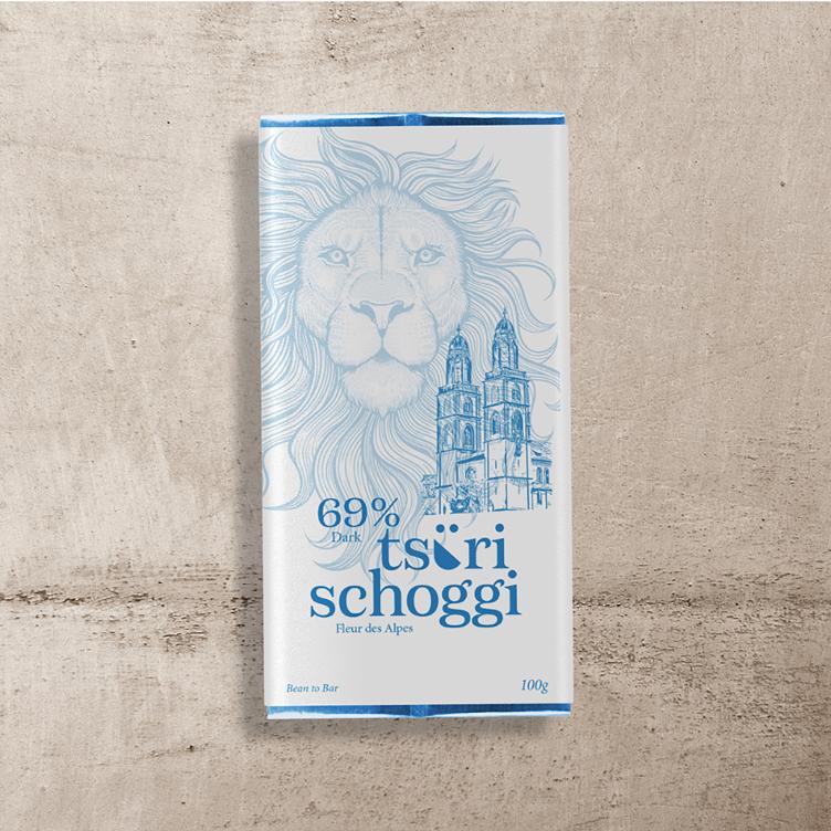 Tsüri Schoggi Sel des Alpes 69%, 100g